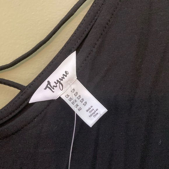 Thyme Maternity Black Sleeveless Scoop Neck Sundress - Picture 2 of 13